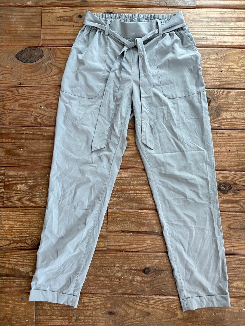 Banana Republic Tie Waist Ankle Pants Women’s XS Taupe Tapered Career Casual